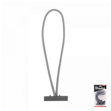 Гумка еластична із засувкою BUNGEE CORD T BAR, довжина 15 см, блістер, BCT1-0415GY-B Shopolife