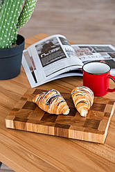 Торцева обробна дошка з дуба та ясена розміром 20х30х3 см