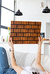 Торцева обробна дошка з ясена на термоясена розміром 30х40х4 см