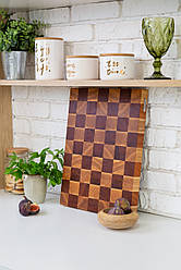 Торцева обробна дошка в стилі шахи 30х40 см