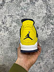 Чоловічі кросівки Nike Air Jordan Retro 4 Lightning (жовті з чорним) низькі яскраві спортивні кроси I1261 top, фото 3