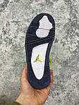Чоловічі кросівки Nike Air Jordan Retro 4 Lightning (жовті з чорним) низькі яскраві спортивні кроси I1261 top, фото 4