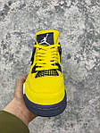Чоловічі кросівки Nike Air Jordan Retro 4 Lightning (жовті з чорним) низькі яскраві спортивні кроси I1261 top, фото 7