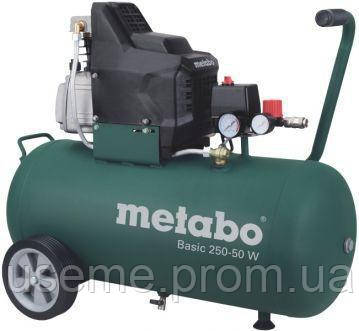 Компресор Metabo Basic 250-50 W (601534000), 1500 вт, 2850 об/хв, 220 В, Основні особливості: Масляний USE