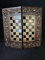 Шахматы, шашки, нарды - игральный набор 3 в 1 из дерева, 70*35 см, 194012