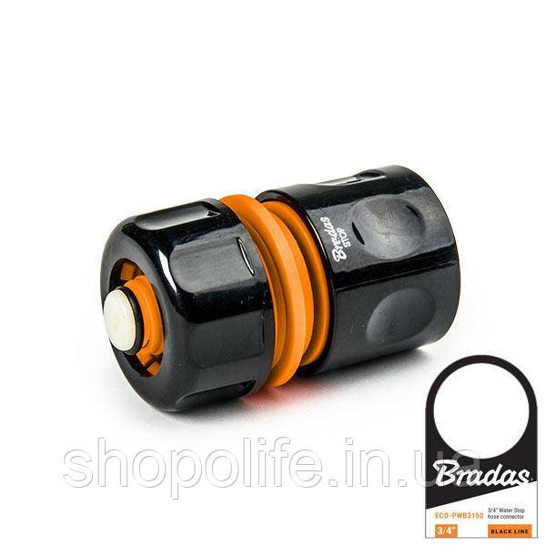 Конектор 3/4", POWER JET — STOP, BLACK LINE, ярлік, ECO-PWB2165 Shopolife, фото 1