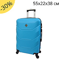 Дорожная сумка чемодан Bonro 2019 на колесиках багажный дорожный чемоданчик голубой для вещей маленький S SPL