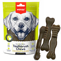 Wanpy Toothbrush Chews Chicken ВАНПИ ЗУБНАЯ ЩЕТКА жевательное лакомство со вкусом курицы для собак 0.1кг