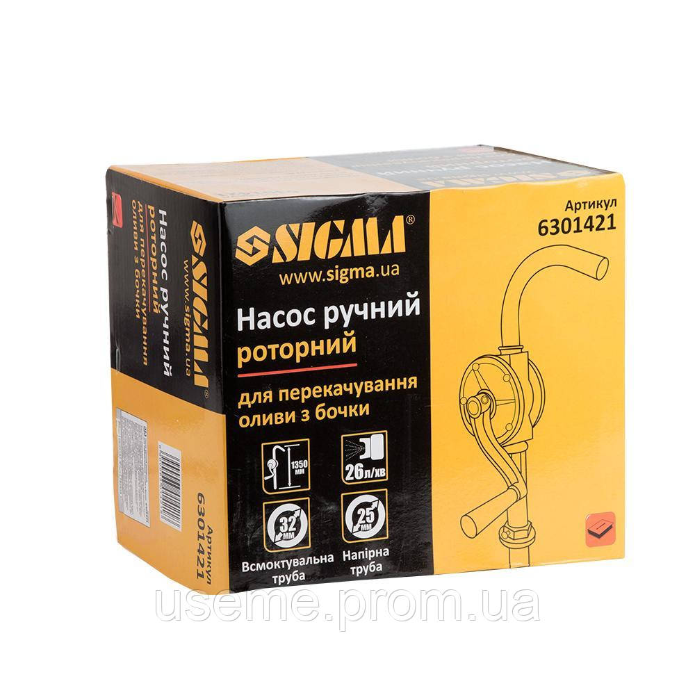 Насос ручной роторный для перекачки масла из бочки (26л/мин) SIGMA (6301421) USE - фото 8 - id-p1823538201