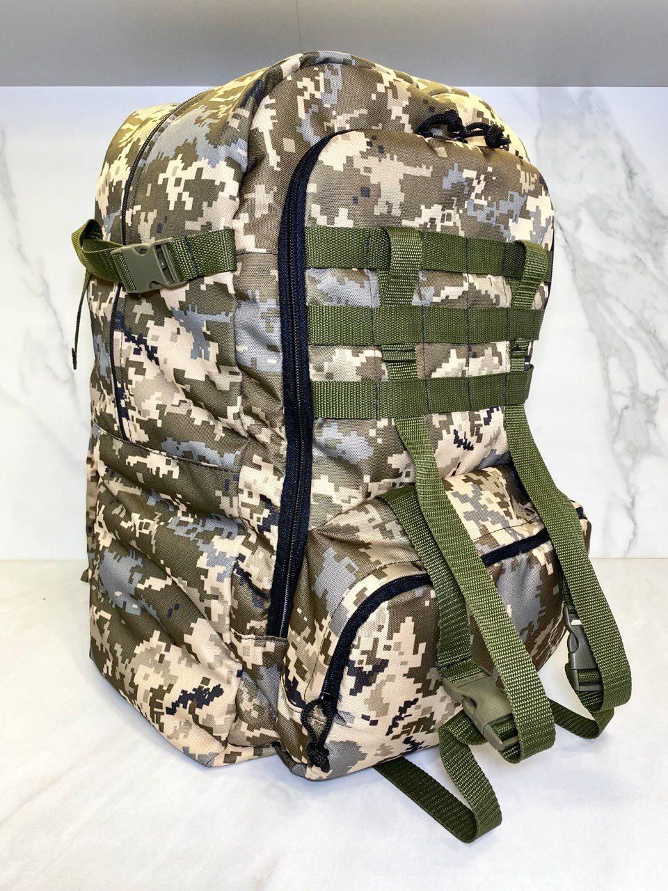 Рюкзак 50 літрів посилений піксельний із системою Моллі, фото 1