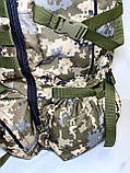 Рюкзак 50 літрів посилений піксельний із системою Моллі, фото 9