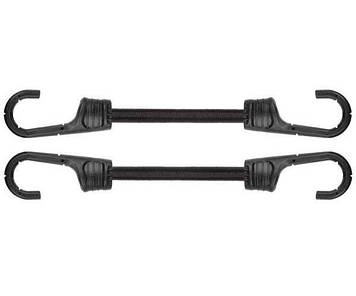 Шнур еластичний гумовий 120см х 2шт. з металевими гачками PVC BUNGEE CORD HOOK, BCH2-08120BC-B Shopolife