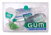 Дорожній набір для гігієни порожнини рота GUM Travel Kit зубна щітка паста зубна нитка міжзубні йорші