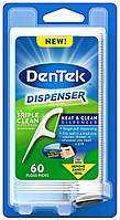 Флос-зубочистки DenTek Triple Clean Потрійне очищення з диспенсером 60 шт.