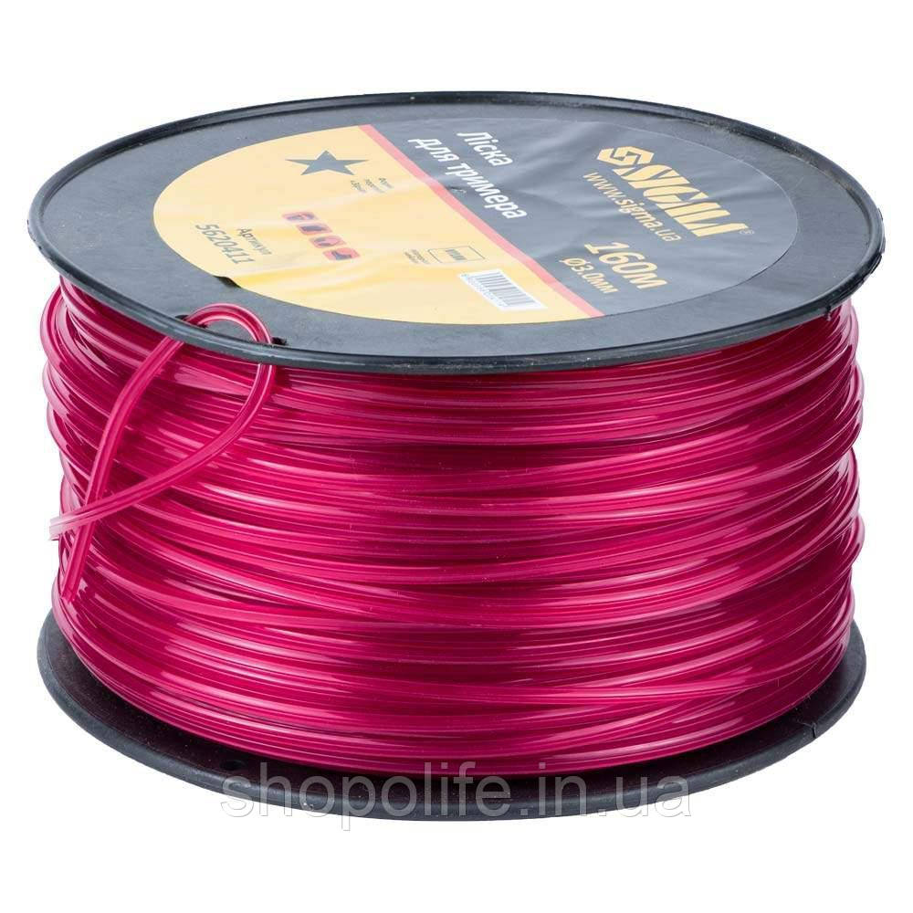 Волосінь для тримера зірка Ø3.0 мм 160 м котушка SIGMA (5620411) Shopolife, фото 1