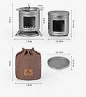 Піч-щепочниця Naturehike Wood stove titanium NH20RJ005, фото 7