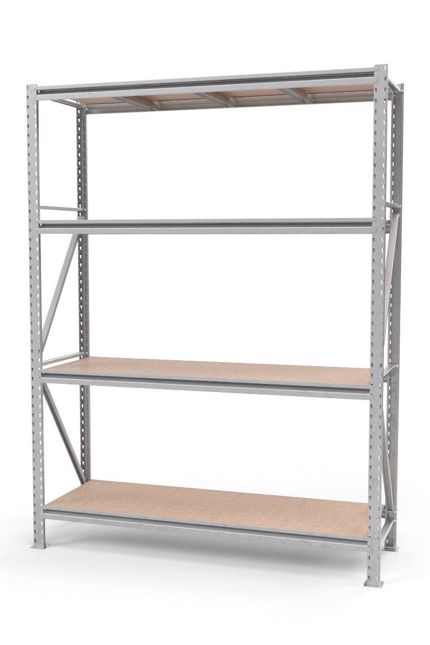 Стелаж для складу, архіву, магагазину .SN п. 2500х1340х700 мм оц 4 яруси оц полиця ДСП, фото 1