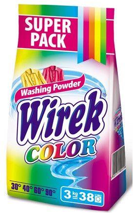 Стиральный порошок Wirek Color 3 кг, 38 стирок Для всех типов стиральных машин и для ручной стирки - фото 1 - id-p1813450613