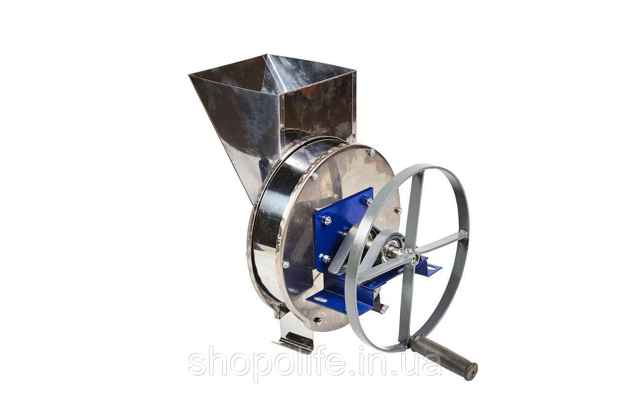 Коренерізка барабанна повнісю INOX ручна для дроблення млин для приготування кормів подрібнювач млин, фото 1