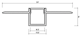 Врізний роздільний профіль для гіпсокартону з LED каналом 53х13,2х14 3 м., фото 2