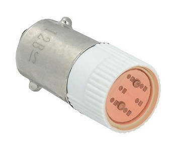 Лампа змінна червона LED BA9S AC/DC 12B TNSy Shopolife