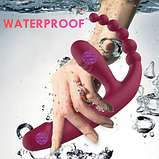 Анатомічний страпон із вібрацією, Вібро страпон вагінальний і анальний на пульті, Інтимні іграшки, фото 9