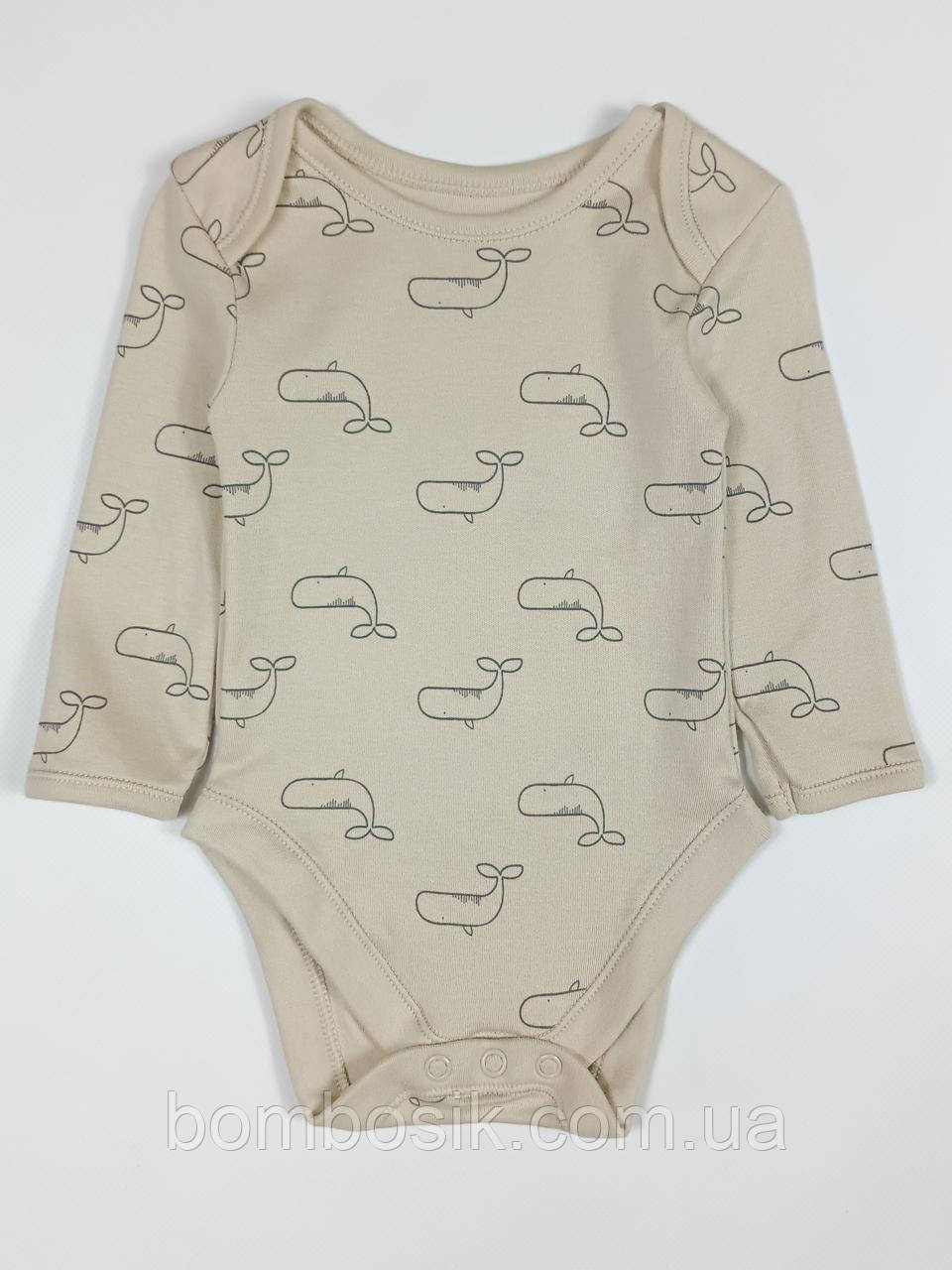 Бодік з довгим рукавом для хлопчика George, first size (50-56см), фото 1