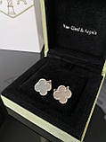 Сережки Ванкліф 1,5 англійський замок покриття білим золотом, фото 2
