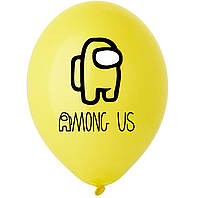 Латексна кулька 12" жовта з  малюнком "Гра" (Balonevi)