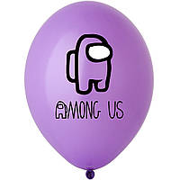Латексна кулька 12" фіолетова з  малюнком "Гра" (Balonevi)