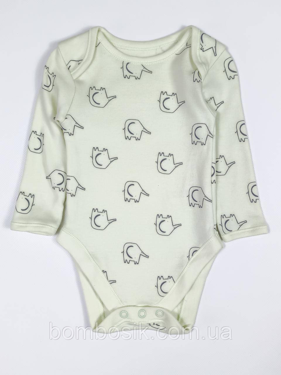 Бодік з довгим рукавом для хлопчика George, first size (50-56см), фото 1
