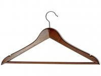 Плічка для одягу дерев'яні з поперечиною (45 см)