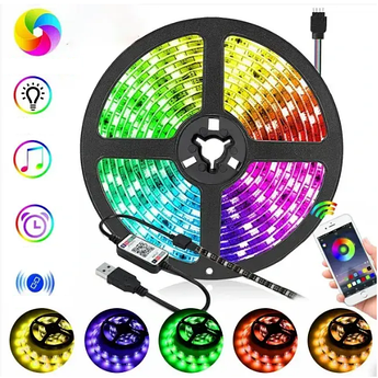 Комплект LED 5050 BT APP RGB стрічка світлодіодна 5 м