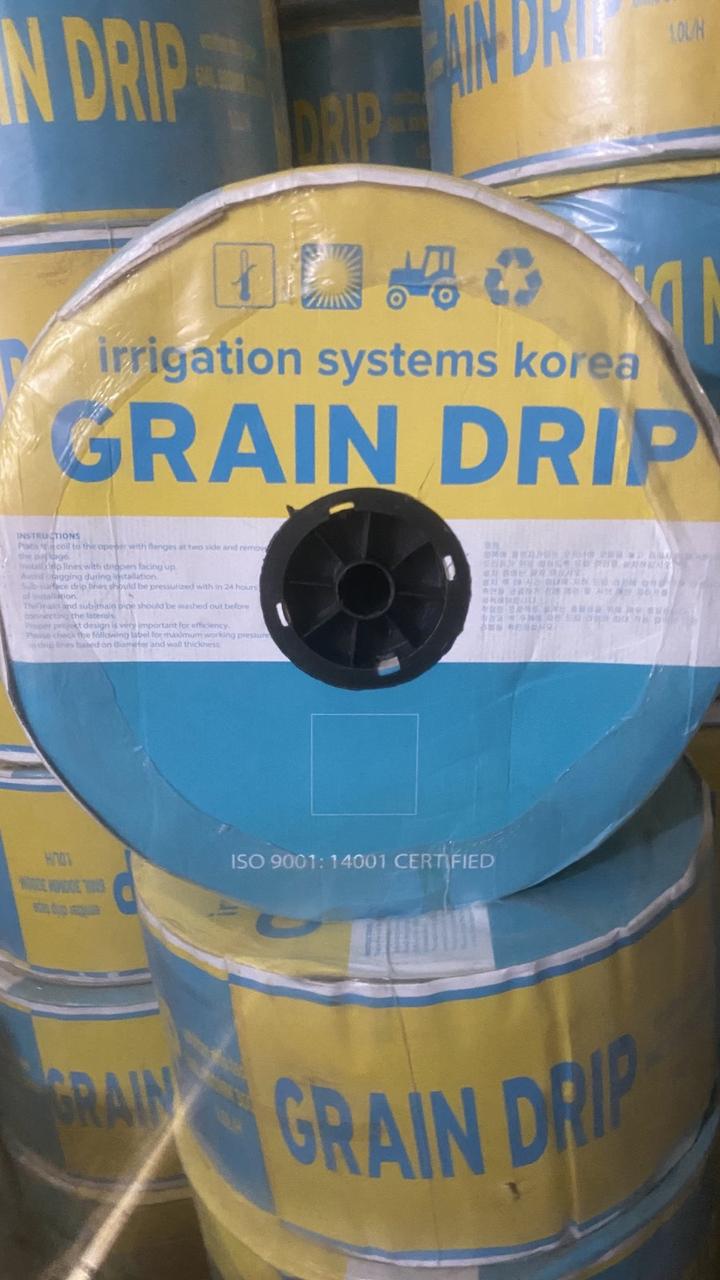 Крапельна стрічка "GRAIN DRIP" Щільова 8 mill 20 см 1000 м 1.6 л/ч