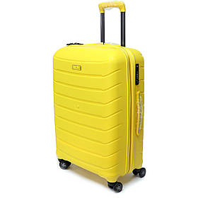 Велика валіза на 4 колесах з поліпропілену 105 л Snowball жовта