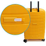 Велика валіза на 4 колесах з поліпропілену 105 л Snowball жовта, фото 4