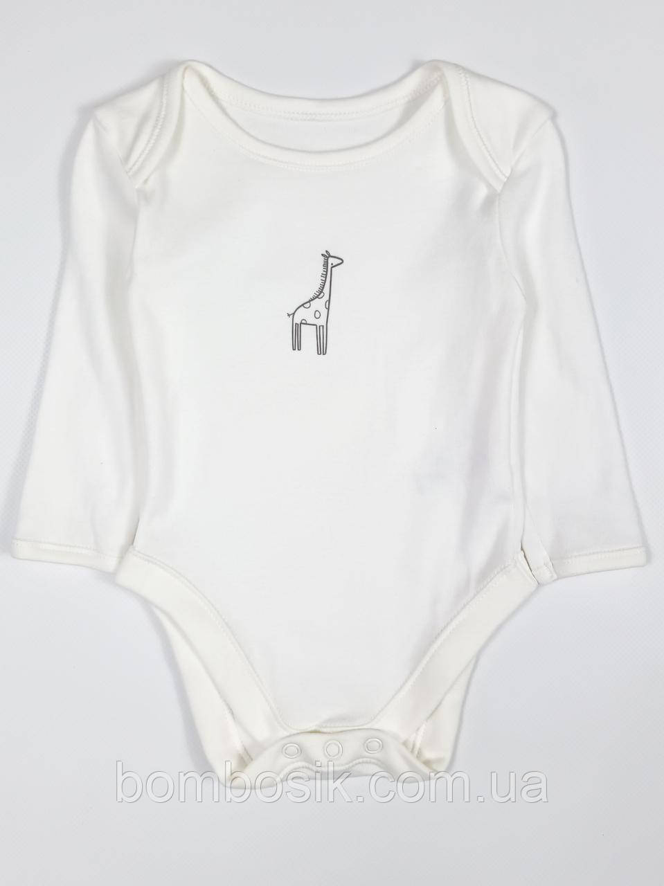 Бодік з довгим рукавом для хлопчика George, first size (50-56см), фото 1