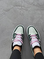 Зелені жіночі кроссівки Nike Air Jordan Retro 1. Модні кросси жіночі Найк Аір Джордан., фото 11