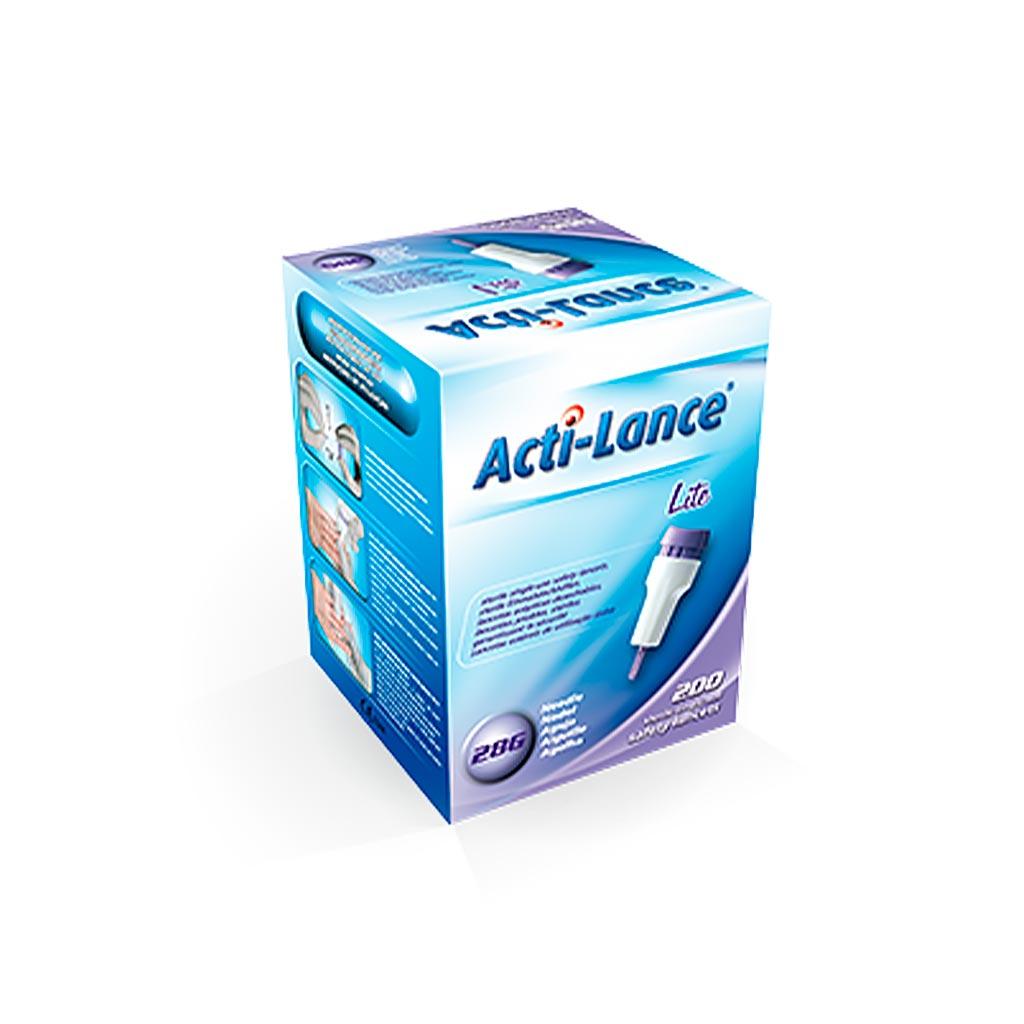 Ланцети одноразові Acti-Lance Lite, голка 28G з глибиною проникнення 1.5 мм, тип 610 (200 шт./пач.)