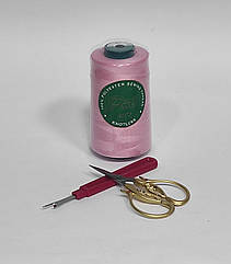Нитки швейні універсальні 100% поліестер 40/2 Peri 4000 ярдів рожеві 145 (6591)