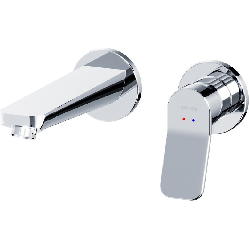 Змішувач для умивальника одноважільний настінного монтажу AM.PM X-Joy хром латунь 163352 F85A72600, фото 1