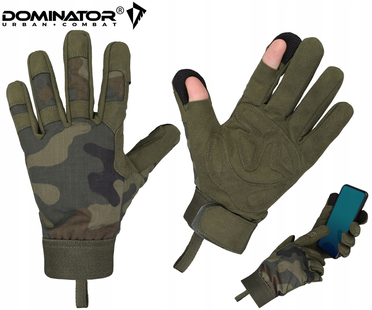 Рукавиці тактичні, військові Dominator Tactical (L) Польща