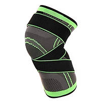 Бандаж на коленный сустав RIAS Knee Support Black-Green (3_01400)