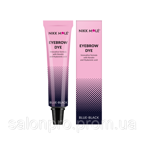 Nikk Mole Eybrow Dye Innovative Blue-Black — фарба для брів і вій (синя-чорний), 15 мл