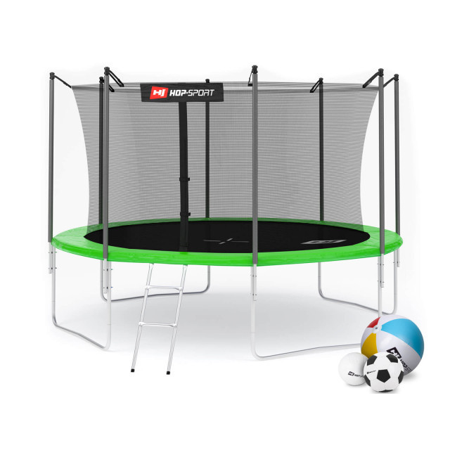 Батут Hop-Sport 12ft (366cm) Green с Внутренней Сеткой, для Дачи, Сада ...