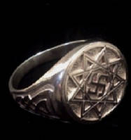 Перстень "Обережник" с чернением (без чернения) серебро 925 проба