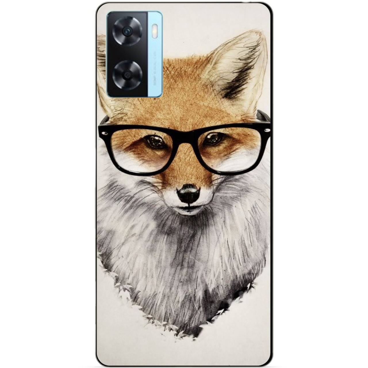 Силіконовий бампер чохол для Oppo A57s з малюнком Лиса