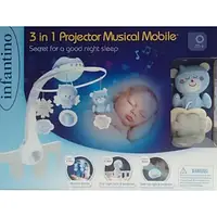INFANTINO Мобіль музичний з проектором 3 в 1, блакитний, 004896I