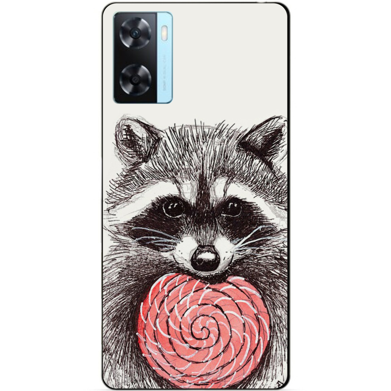 Силіконовий бампер чохол для Oppo A57s з малюнком Єнот