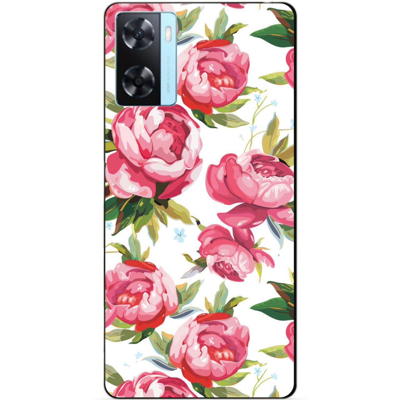 Силіконовий бампер чохол для Oppo A57s з малюнком Півонії